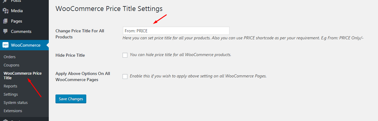 Change WooCommerce Price Title