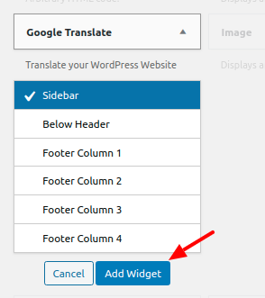 wordpress google translate