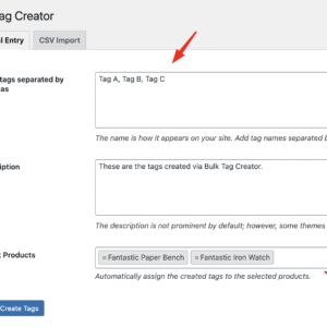 Bulk Tag Creator for WooCommerce
