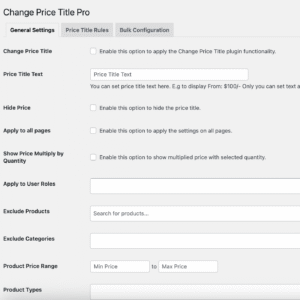 Change Price Title Pro for WooCommerce